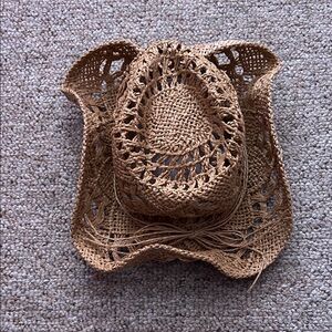 Stylish Tan Woven girls Hat